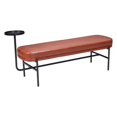Banc rembourré en similicuir Plonce