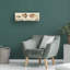 Art mural sur toile tendue - "Fishy véritable" - panneau horizontal 2 "de Gail Fraser pour décor de salon, de chambre à coucher ou de bureau - 16 x 47