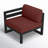 Smith Outdoor Left Arm Lounge Chair with Sunbrella Cushions-2119024172-2139381067
