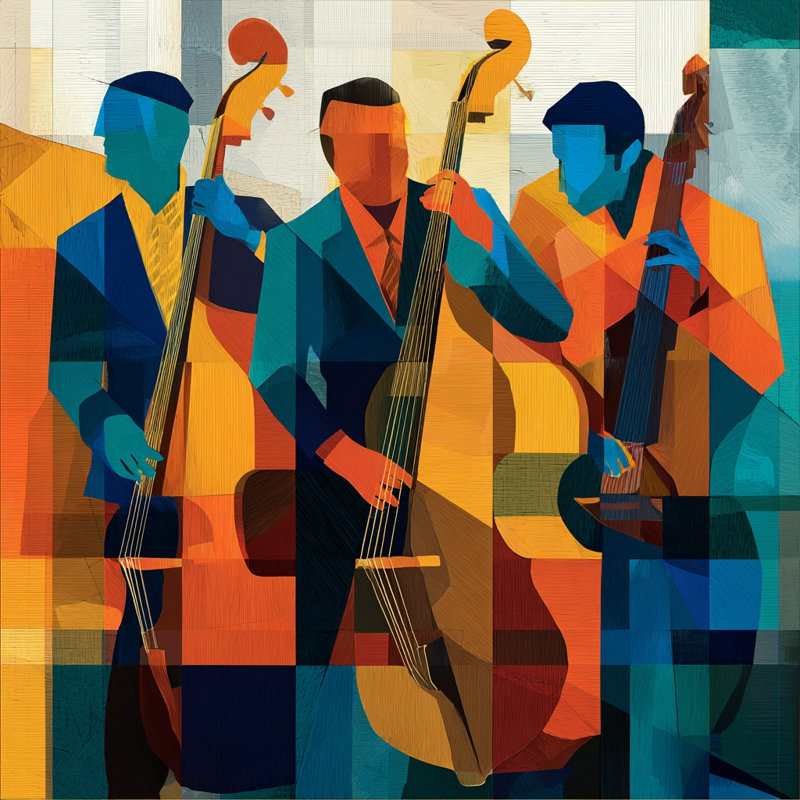 Symphonie de cordes, art mural sur toile tendue, H 30 po x l 30 po