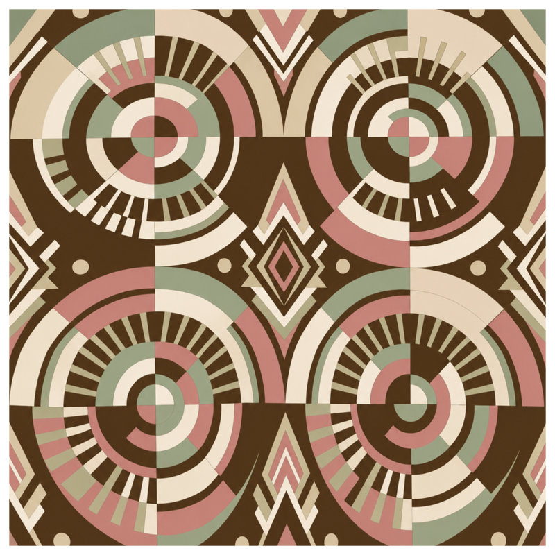 Housses de couette à motif géométrique circulaire, Queen