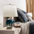 Dungannon 20.5" Coastal Glass Table Lamp 3-Way Dimmable with USB Soft Lighting for Bedroom Living Room