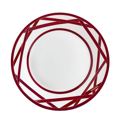 Assiette creuse Missoni Nastri Bordeaux Diam. 8,5 po