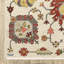 Tapis brun / beige en laine tissé à la machine Markeya-86847312