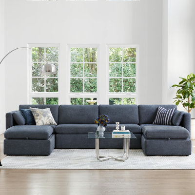Canapé modulaire rembourré 146,5 po Winfree