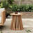 Outdoor Acacia Wood Patio Side Table With Rustic Elegance And Durable All-Weather Construction For Versatile Outdoor Use.-1165673586