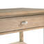 Table de bout en placage de salon avec tiroir et tablette ouverte en teinte de finition naturelle classique