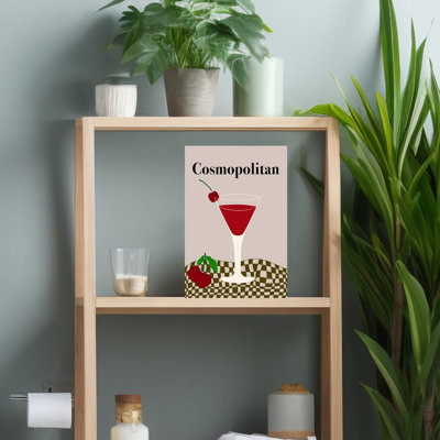 Cosmopolitan Cocktail Chic Classic Modern Retro Cherry Fruit Wall Art