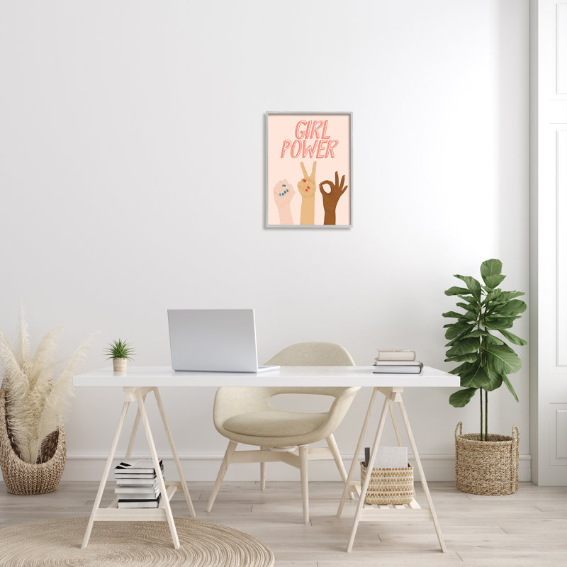 Girl Power Pop - Impression sur toile, Estampe numérique Farmhouse, H 20 po x l 16 po