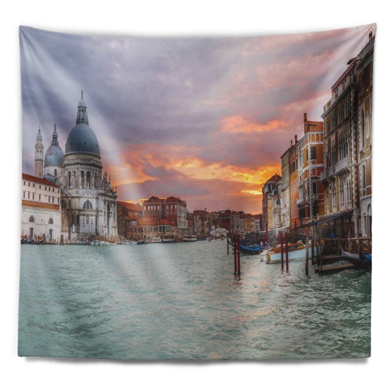 Tapisserie salute cityscape santa maria della, H 78 po x l 92 po