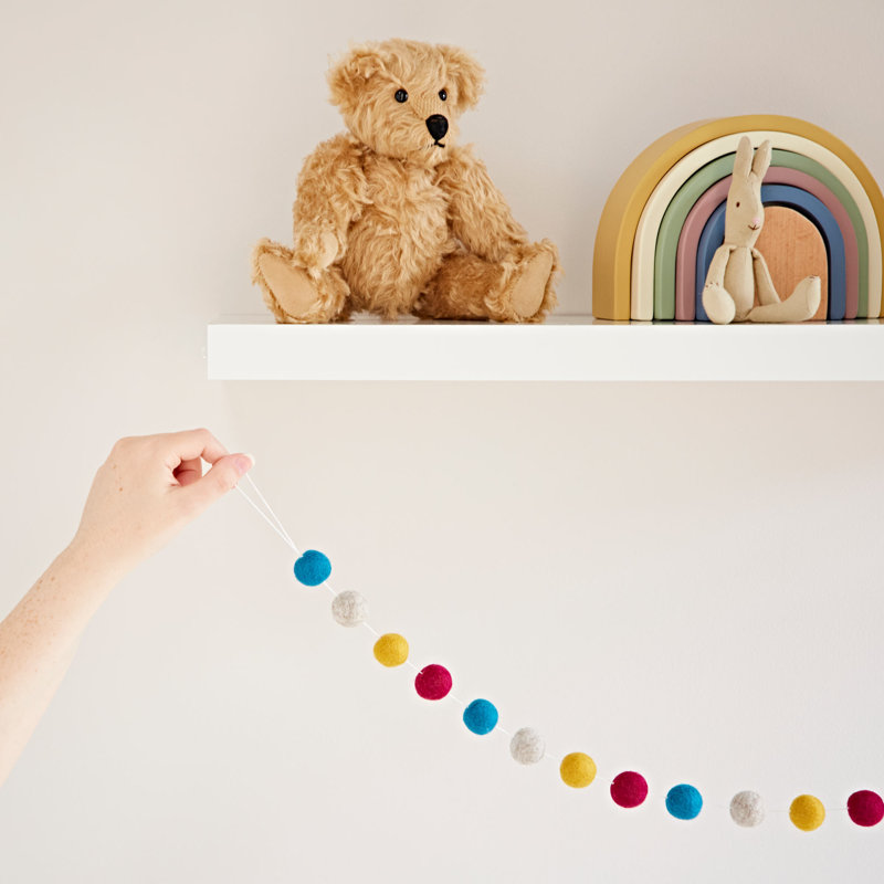 Garland, Mustard/Grey/Blue/Plum, 5cm H x 300cm L x 5cm D