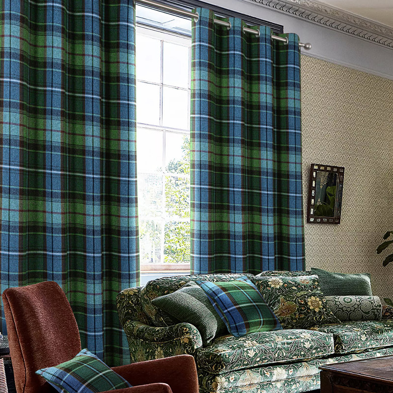 Blackout Curtain Panel Pair, Dark Green, Width 168 x Drop 183 cm