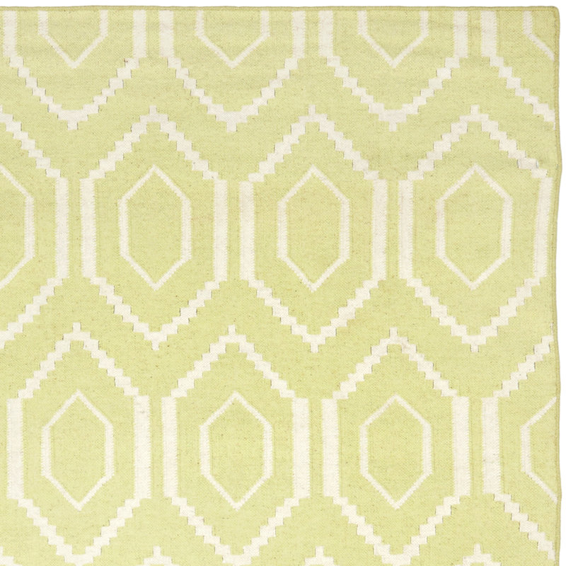 Kimber Geometric Wool Hand Woven Area Rug, Rectangle 91 x 152cm