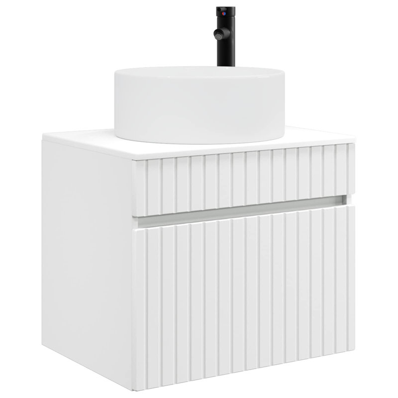 Engineered Wood Bathroom Cabinet, White