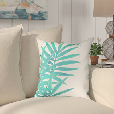 Coussin décoratif intérieur / extérieur Aqua Palm Leaves I