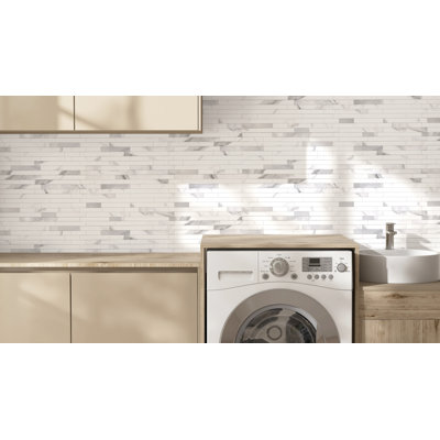 6" W X12" L PVC Peel and Stick Backsplash Tiles with Stone Metal Look, Self-Adhesive Wall Tiles,Easy Install