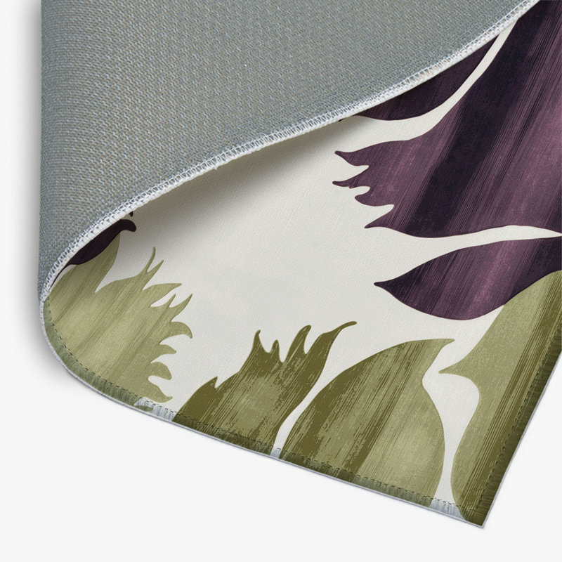 Tapis intérieur et extérieur brun Watercolor, Rectangulaire 8 pi x 10 pi