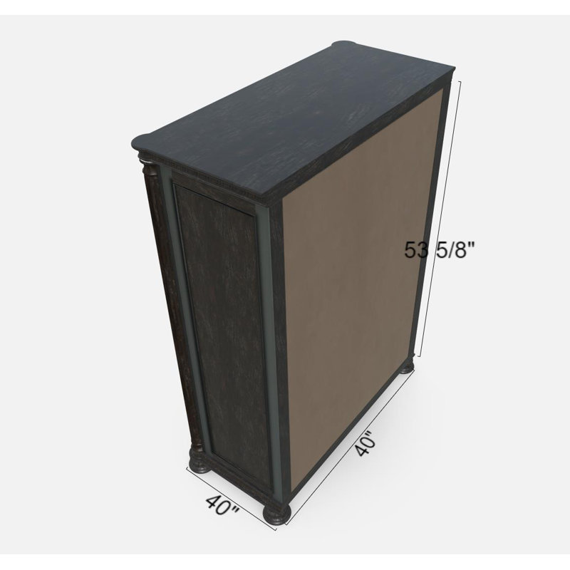 Hohberg 40'' W 5 - Drawer Dresser