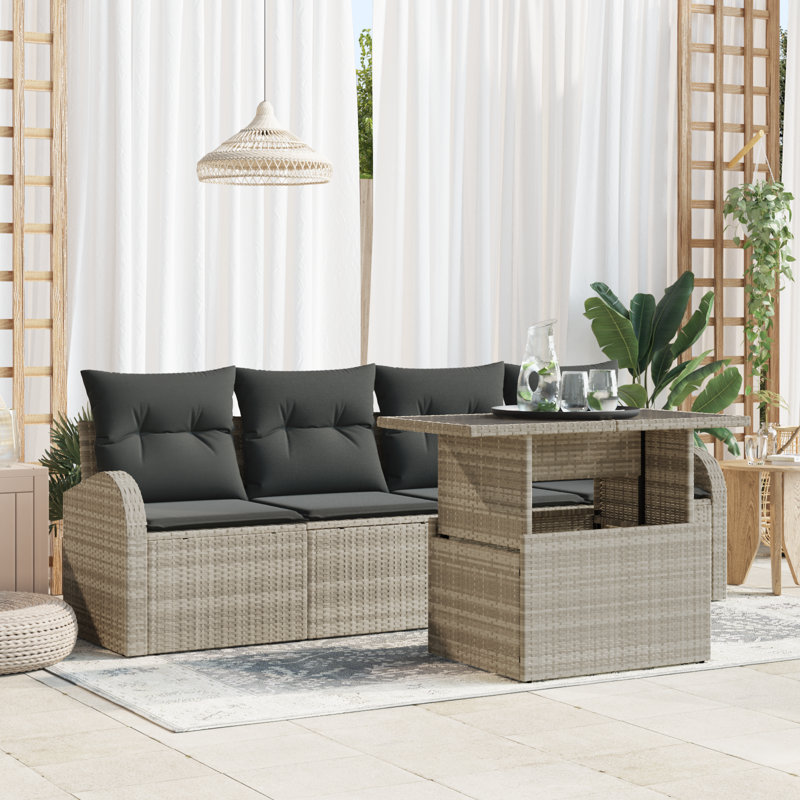 234cm Wide Patio Sofa with Cushions