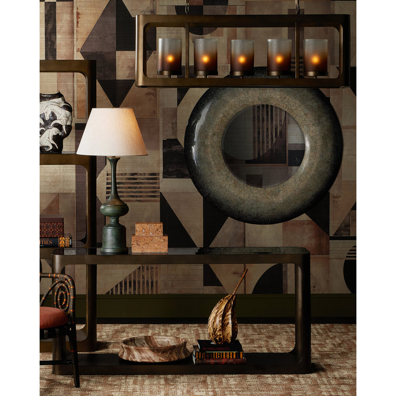 Scaffale 64 in. Glass Console Table