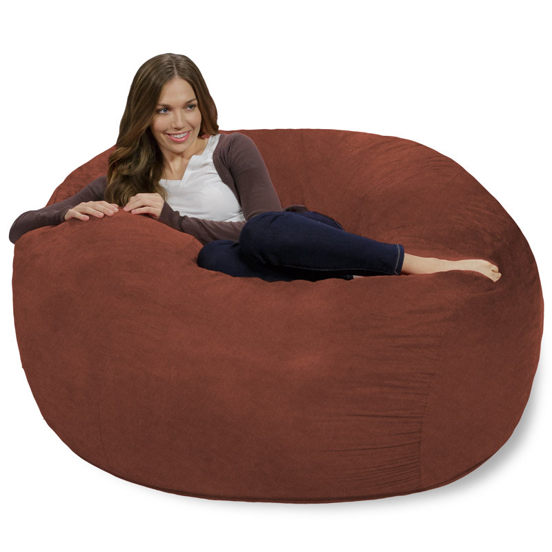 Bean Bag Chair - Shredded Memory Foam Filled Round Furniture Bean Bag Chair with Removable and Machine Washable Cover - Bean Bag Sofa Lounge Chair with Soft Micro Fiber Cover  - Bean Bags in Multiple Colors and Sizes
