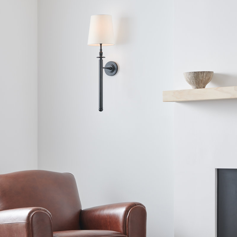 Steel Wallchiere, Aged Iron, 28.25" H x 8" W x 9.625" D