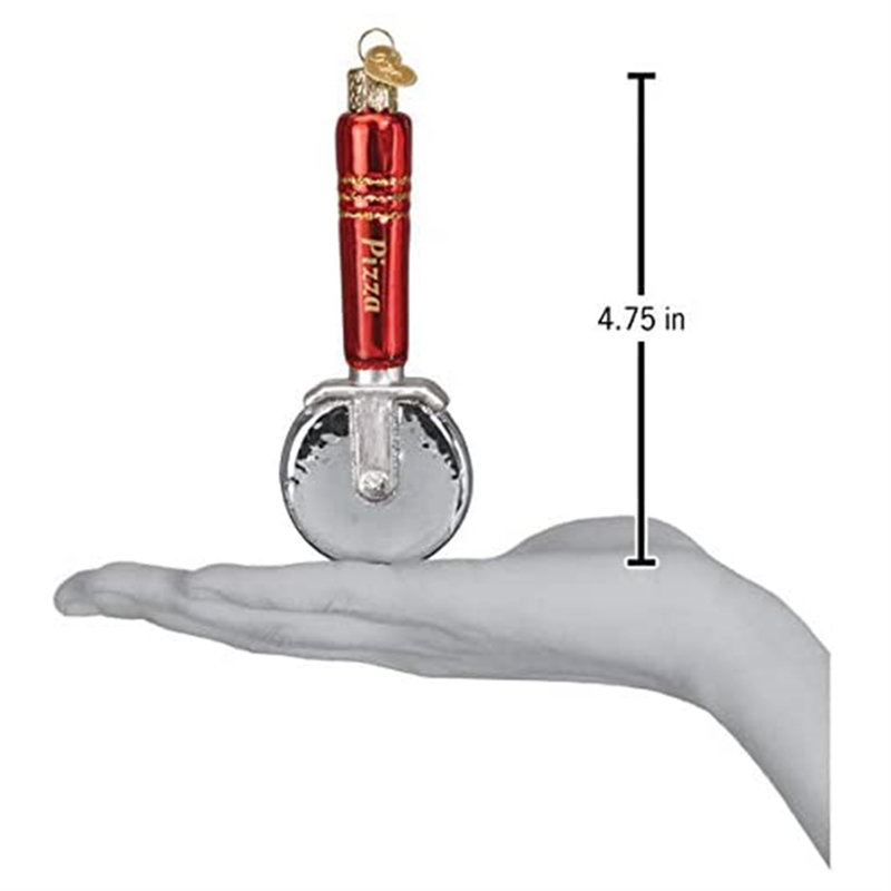 Old World Christmas Blown Glass Ornament for Christmas Tree, Pizza Cutter