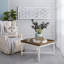 Miroir de plancher blanc vieilli