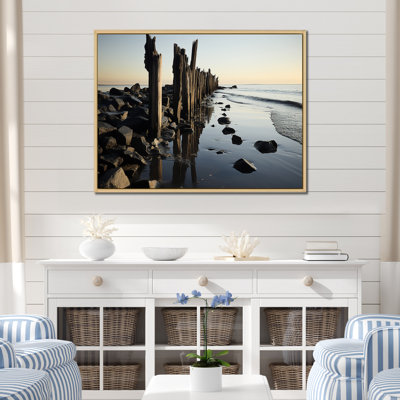 " Beach Photo Pier Reflections V "