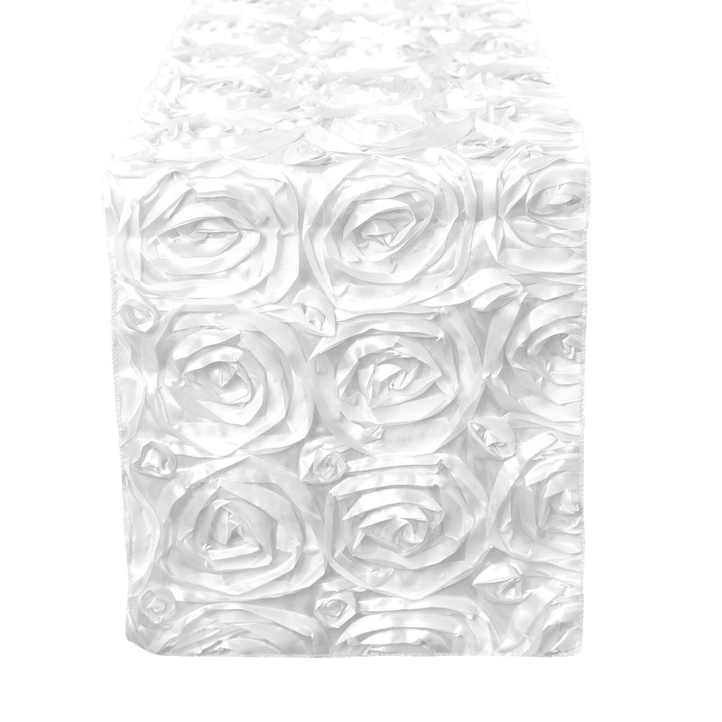 Satin Table Runner, White