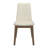 Cipolla 47" Wood Finish Fixed Top Round Dining Set - 5-Piece, Dining Table, White Faux Leather Dining Chairs-107170450