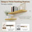 Ensemble de 4 tablettes flottantes, supports muraux invisibles, rangement rustique en bois pour le salon, la salle de bain, la cuisine, 8 pouces de profondeur avec installation facile-496939723