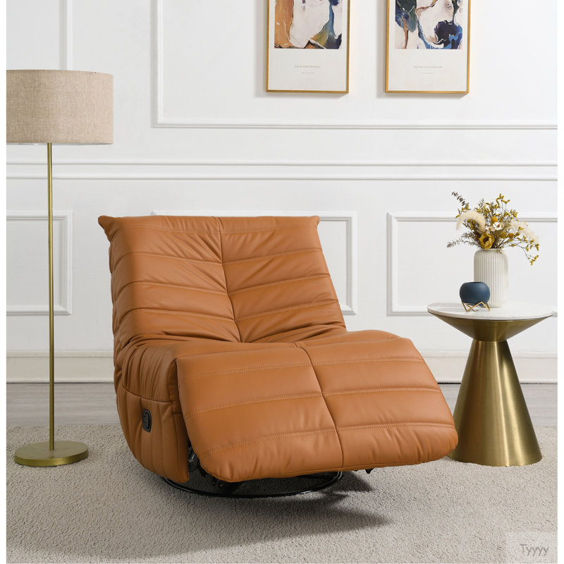 Fauteuil inclinable et oscillant en cuir synthétique Talmon