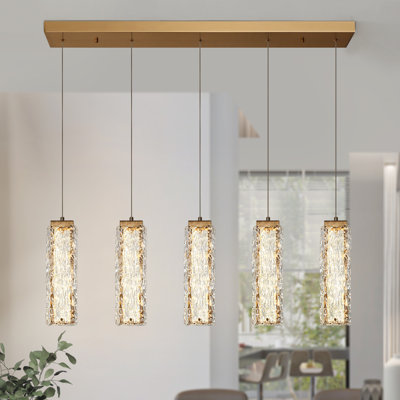 Creswell 5 - Light Kitchen Island Square / Rectangle LED Pendant