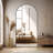 Arched Full-Length Mirror, Aluminum Alloy Frame, Tempered Glass Floor Mirror-1114336374-1114336360