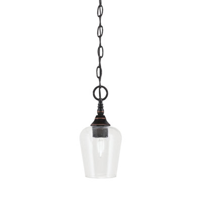 Chain Hung Mini Pendant With Glass