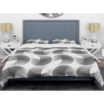 Ensemble de housse de couette monochrome Mid-Century