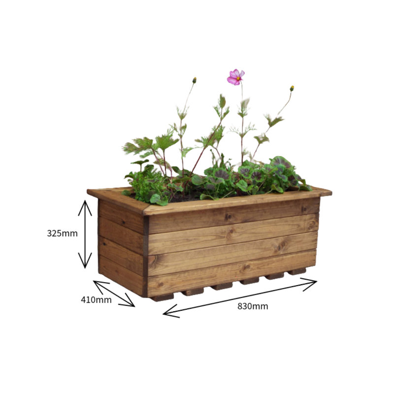 Sotion Handmade Wood Planter Box, 33cm H x 83cm W x 83cm
