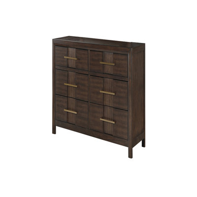 Modern Style 6-Drawer Dresser Made with Wood in Walnut(Includes Dresser Only)