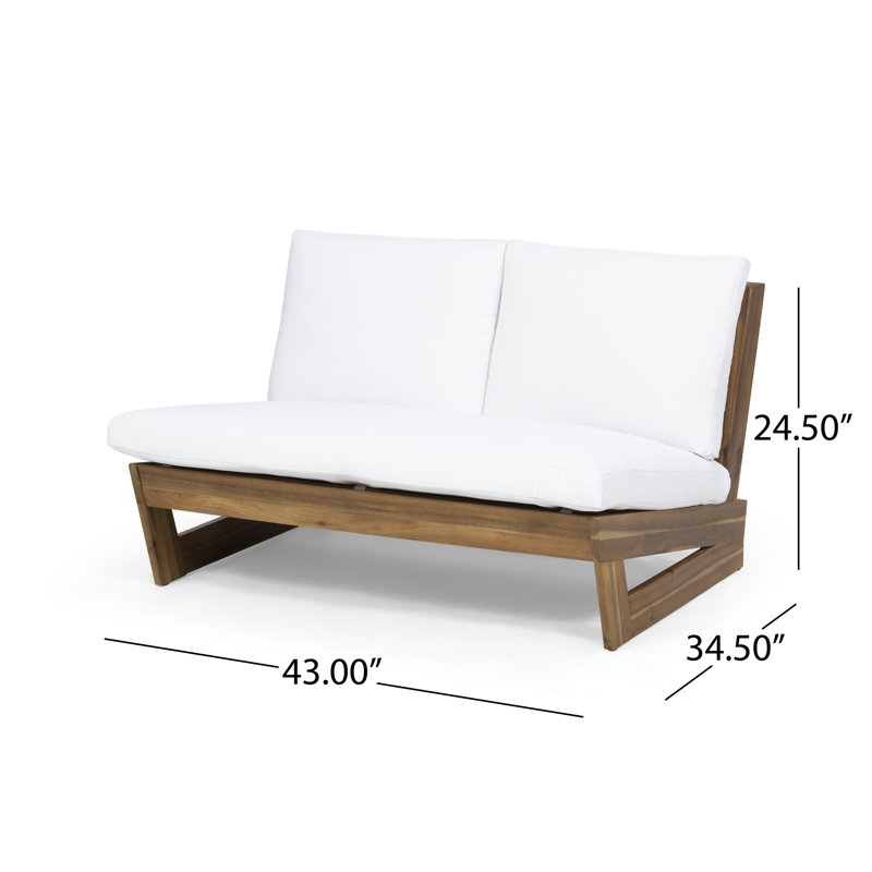 Louise 43" Wide Loveseat with Cushions | Stylish Comfort