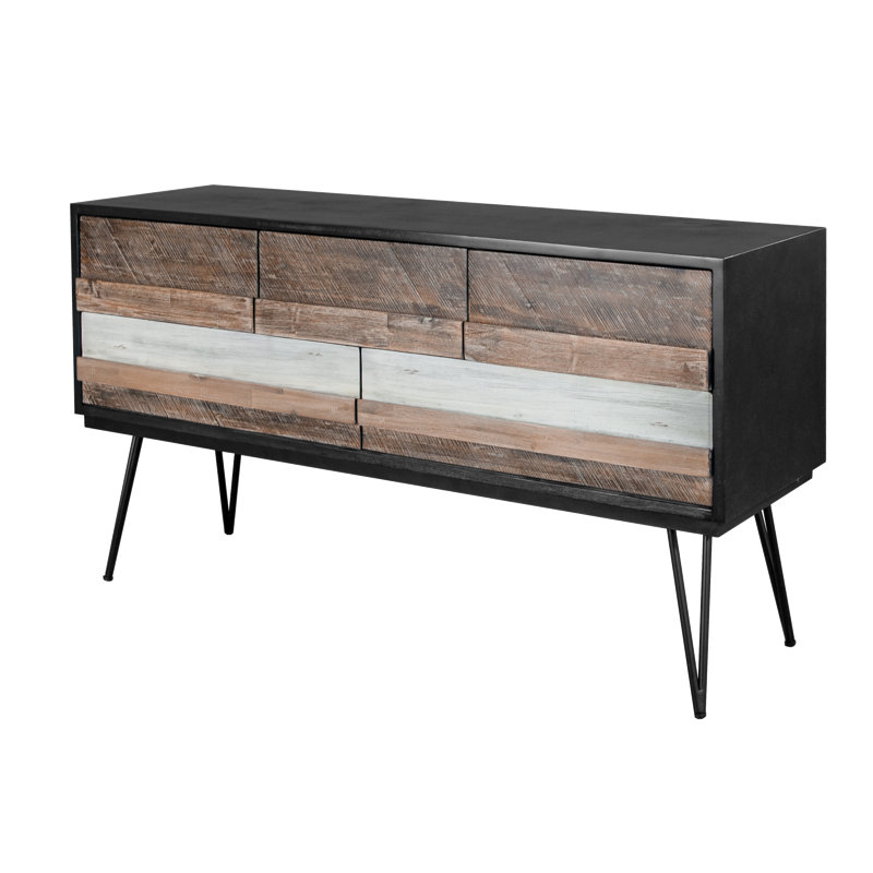 Blaze Solid Wood 150cm W 5 - Drawer Chest of Drawers