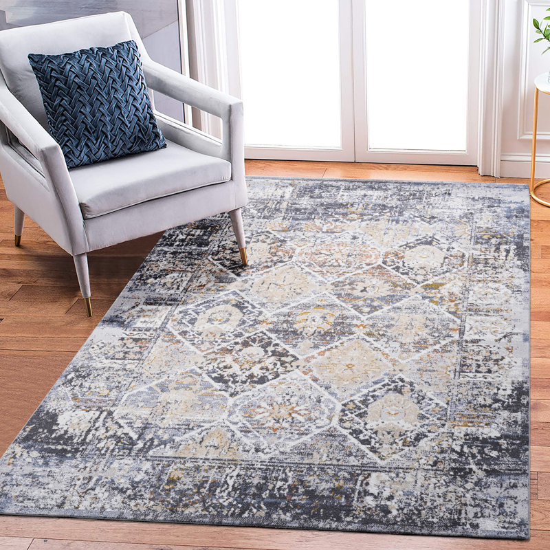 8X10 Non-Shedding Area Rug, Stain , Colorful For Living Room, Bedroom, Dining Home Non-Shedding, Multi Colored Dining,