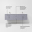 Ensemble de meuble-lavabo double mural 72 "Geneva-705925686-790433020