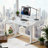 Electric Standing Desk with Drawers, Ergonomic, Space-Saving Corner Desk for Home Office, Featuring 2 Storage Drawers and 4-Preset Height Memory Buttons-288986902-314443483