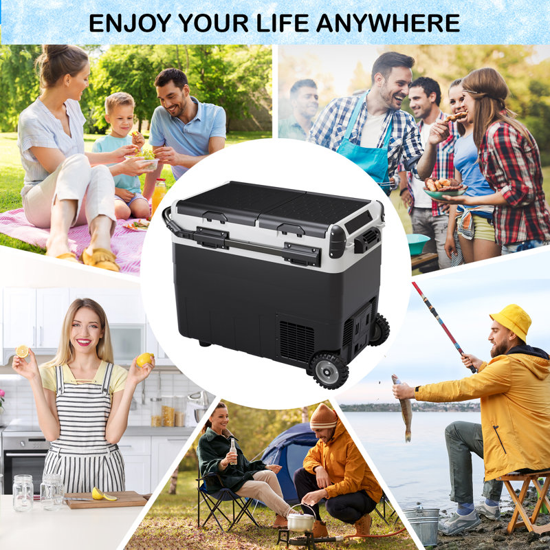 Gaomon 28'' W Freestanding 1.8 Cubic Feet Outdoor Rated Beverage Cooler