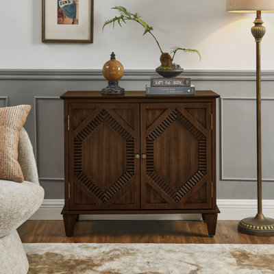 33.6" Retro Wooden Sideboard Buffet Cabinet with Storage