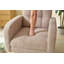 Chaise berçante d'appoint moderne avec pieds en bois massif, repose-pieds réglable, fauteuil confortable avec poche latérale, fauteuil de salon avec dossier haut
