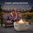 27'' MGO Propane Outdoor Fire Pit with Lightweight Concrete Finish, 40000 BTU Round Fire Pit Table with Steel Burner & Lava Rocks for Patio Backyard-296100993