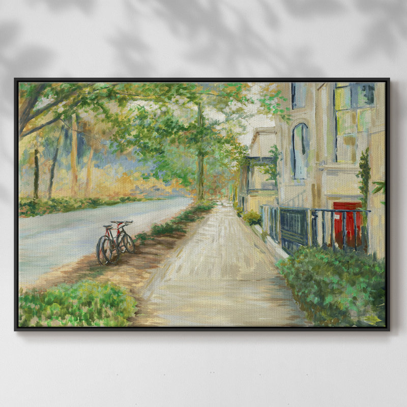 Côté ensoleillé de la rue, Noir, H 17 po x l 25 po x P 2 po