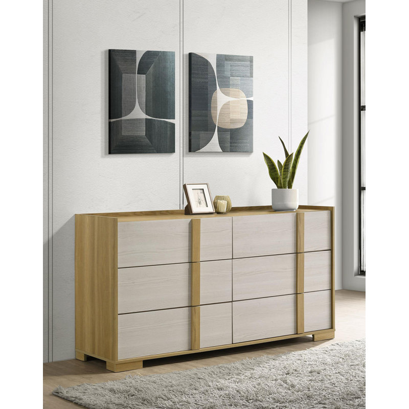 Commode 6 tiroirs Naturel